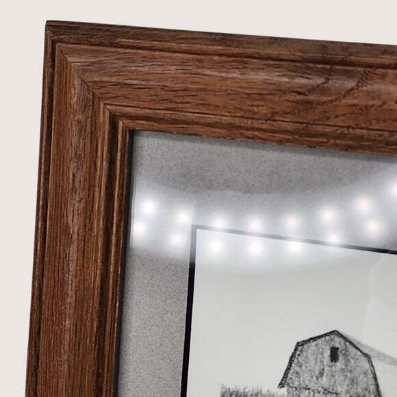 Vintage Amish Country Pencil Drawing Print Signed JO K0 10x12 Barn Horse Buggy - Picture 9 of 14